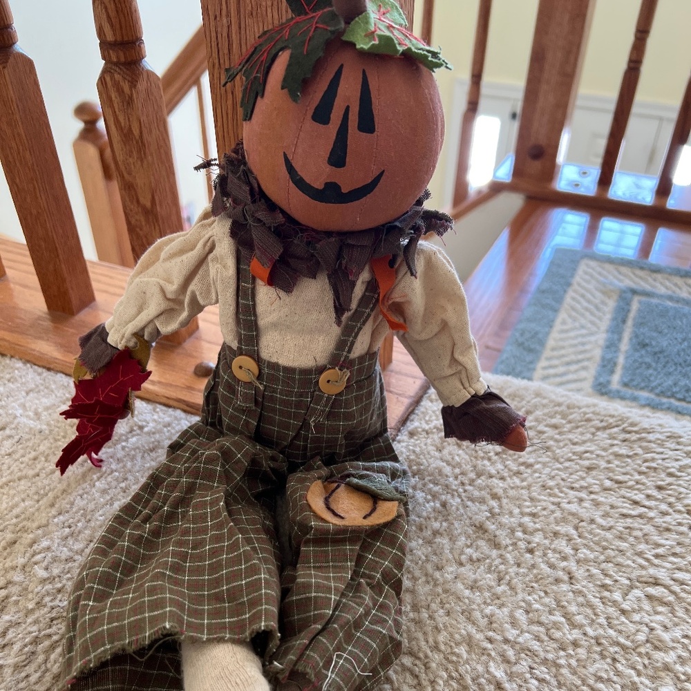 Stuffed pumpkin doll